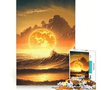 Puzzle da 1000 pezzi per adulti Onde al tramonto sull'oceano Gioco rilassante Allena la mente e le mani compleanno e Natale 50x75cm