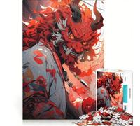 Puzzle da 1000 pezzi per adulti oni rosso arte digitale gioco rilassante assemblaggio di modelli lista dei desideri con Babbo Natale 50x75cm