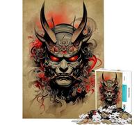 Puzzle da 1000 pezzi per adulti Oni Samurai No Fun at Home Activities sfida difficile Giocattolo decorativo per la casa per ragazzi dai 14 anni in su (38x52cm)