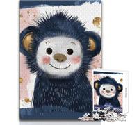 Puzzle da 1000 pezzi per adulti, opera d'arte di una gioiosa scimmietta, giocattolo di precisione avanzato, per il tempo libero, calmo e piacevole, dimensioni 38x52cm