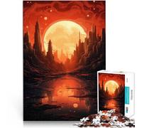 Puzzle da 1000 pezzi per adulti Opera d'arte sullo skyline della città Fatto di legno,per età 14+ Migliorare la memoria Grande regalo。misurare:50x75cm/19.68x29.52pollice
