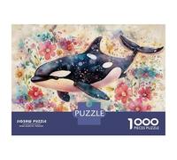 Puzzle Da 1000 Pezzi Per Adulti Orca Whale Art Print Puzzle Per Adulti Gioco Pratico Vacanza A Casa Passatempo Riduzione Dello Stress Regali 70x50cm/1000pcs
