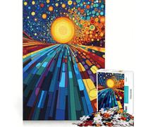 Puzzle da 1000 pezzi per adulti originale Il percorso verso lo spazio gioco pratico per divertimento in famiglia compleanno e Natale 38x52cm