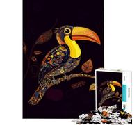 Puzzle da 1000 pezzi per adulti originale Tucano su un ramo Gioco avvincente per coltivare la pazienza ideale per tutta la famiglia antistress e regalo di compleanno (dimensioni 38x26cm)