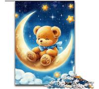 Puzzle da 1000 pezzi per adulti Orsetto sulla Luna in cartone 26X38CM Perfetto per il divertimento in famiglia a Natale, Ringraziamento, Compleanni e Pasqua