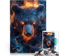 Puzzle da 1000 pezzi per adulti “Orso astrale” Fatto di carta,per età pari o superiore a 14 anni Rompicapo con poster e foglio del quiz abbinati。misurare:26x38cm/10.24 x 14.96pollice