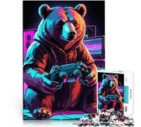 Puzzle da 1000 pezzi per adulti Orso da gioco Giocattoli che creano dipendenza e sfidano l'intelligenza del cervello Adatto alle coppie 52x38cm