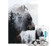 Puzzle da 1000 pezzi per adulti Orso Guardiano Invernale Puzzle da 1000 pezzi Giocattolo fai da te Sfida difficile Regalo di compleanno Regali (50x75cm)
