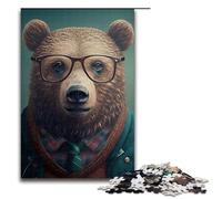 Puzzle da 1000 pezzi per adulti Orso hipster in vestiti 1 puzzle pratico gioco 1000 pezzi