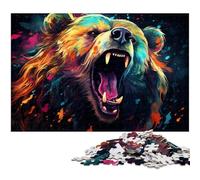 Puzzle da 1000 pezzi per adulti orso misterioso regalo per famiglie antistress sfida difficile puzzle da 1000 pezzi (38x26 cm)