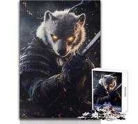 Puzzle da 1000 pezzi per adulti,orso polare,guerriero,samurai,animale,accogliente e rilassante,divertimento per il tempo libero,vestibilità perfetta,giocattolo di alta precisione,dimensioni 50x75cm