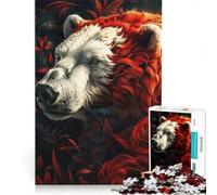 Puzzle da 1000 pezzi per adulti Orso polare il mio simpatico amico gioco educativo migliora la memoria compleanno e Natale 50x75cm