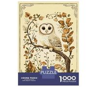 Puzzle Da 1000 Pezzi Per Adulti Owl Autumn Forest Cottagecore Puzzle Gioco Rompicapo Regalo Per Donne Difficile E Stimolante 70x50cm/1000pcs