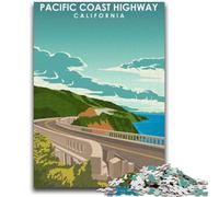 Puzzle da 1000 pezzi per adulti,Pacific Coast Highway Art,1000 pezzi per adolescenti,stimolanti giochi di attività per famiglie,giocattolo fai da te per decorazioni murali per la casa,regali (50x75cm)