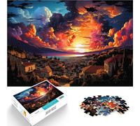 Puzzle da 1000 pezzi per adulti paesaggi puzzles Aiuta il cervello ad allenare i giocattoli avvincenti per incoraggiare la pazienza dei bambini dai 14 anni in su, 26 x 38 cm