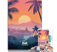 Puzzle da 1000 pezzi per adulti, paesaggio al tramonto a Bali, aiuta il cervello ad allenarsi, giocattoli avvincenti per coltivare la pazienza, collezione di artisti, belle arti (38x26cm)