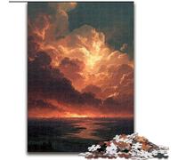 Puzzle da 1000 pezzi per adulti Paesaggio al tramonto, giocattoli educativi ideali come regalo per tutta la famiglia dai 14 anni in su dimensioni 26x38cm