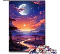 Puzzle da 1000 pezzi per adulti, paesaggio alieno colorato in legno, per adolescenti dai 14 anni in su, decorazione per la casa 50x75cm per compleanni, feste e occasioni speciali