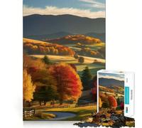 Puzzle da 1000 pezzi per adulti,paesaggio autunnale con strada tortuosa,bordi netti,gioco cognitivo divertente,gioco lento,regalo festivo per il tempo libero (38x26cm)