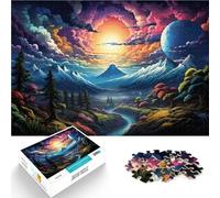 Puzzle da 1000 pezzi, per adulti, paesaggio, cartone animato, 50 x 70 cm, per alleviare lo stress, sfida difficile per adolescenti dai 14 anni in su