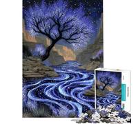 Puzzle da 1000 pezzi per adulti paesaggio con fiume luminoso che attraversa un canyon puzzle per adolescenti ideale per passare il tempo durante le vacanze lista dei desideri con Babbo Natale