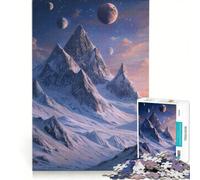 Puzzle da 1000 pezzi per adulti paesaggio con montagne innevate in un universo parallelo gioco interattivo decorazione da parete adatto per la scrivania 50x75cm
