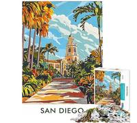 Puzzle da 1000 pezzi per adulti paesaggio con palme di San Diego regalo perfetto per compleanni e Natale ideale come regalo per amici e familiari 50x75cm