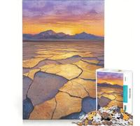 Puzzle da 1000 pezzi per adulti, paesaggio con tramonto dorato, gioco pratico, decorazione da parete, adatto per la decorazione della scrivania 50x75cm