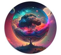Puzzle da 1000 pezzi per adulti, paesaggio cosmico, puzzle rotondo, stimolante, fai da te, per appassionati, regalo perfetto per il relax (67,5x67,5 cm)