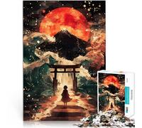 Puzzle da 1000 pezzi per adulti Paesaggio da sogno giapponese Gioco impegnativo e gioco in famiglia con poster abbinato e foglio di quiz 75x50cm