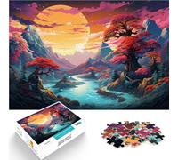 Puzzle da 1000 pezzi per adulti, paesaggio, decorazione per la casa, puzzle intelligenza cerebrale, giocattolo avvincente, 26 x 38 cm