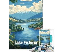 Puzzle da 1000 pezzi per adulti paesaggio del Lago Vittoria puzzle da 1000 pezzi decorazione per la casa giocattolo assemblaggio gioco stimolante regalo (38x26cm)