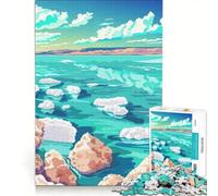 Puzzle da 1000 pezzi per adulti, paesaggio del Mar Morto, gioco impossibile, interazione genitore-figlio, lista dei desideri con Babbo Natale 50x75cm