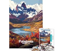 Puzzle da 1000 pezzi per adulti paesaggio del Parco Nazionale della Patagonia in Cile gioco per famiglie sfida per l'intelligenza giocattolo che crea dipendenza ottimo per il divertimento in famiglia