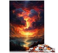 Puzzle da 1000 pezzi per adulti, paesaggio del tramonto per giochi educativi, analisi e logica, 26 x 38 cm