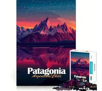 Puzzle da 1000 pezzi per adulti,paesaggio della Patagonia al tramonto,facile da assemblare,divertente gioco di abilità mentale,gioco casual,divertimento per compleanni (38x26cm)
