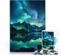 Puzzle da 1000 pezzi per adulti Paesaggio dell'aurora per il giocattolo di sfida del gioco educativo perché è ideale come regalo per tutta la famiglia 38x26cm