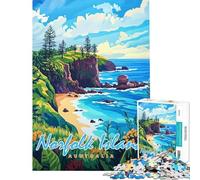 Puzzle da 1000 pezzi per adulti paesaggio dell'isola di Norfolk puzzle per ragazzi giochi rilassanti decorazione per la casa attività divertenti da fare a casa (dimensioni 38x52cm)