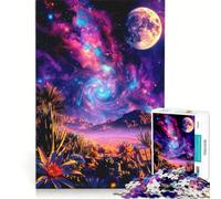 Puzzle da 1000 pezzi per adulti paesaggio desertico cosmico surreale giocattolo educativo difficile e stimolante con Babbo Natale 38x52cm