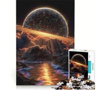 Puzzle da 1000 pezzi per adulti, paesaggio di esopianeti con anelli e acqua, gioco impossibile, sfida difficile, per rafforzare l'amore tra le coppie 50x75cm