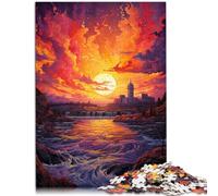 Puzzle da 1000 pezzi per adulti, paesaggio di fama mondiale, sfida educativa, decorazione da parete, compleanno unico, 26 x 38 cm