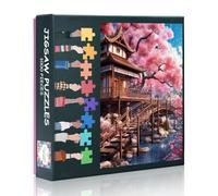 Puzzle da 1000 pezzi, per adulti, paesaggio di fiori di ciliegio, puzzle sfidante per adulti, fantasia paesaggio, regalo unico per la famiglia (70 x 50 cm)