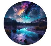 Puzzle da 1000 pezzi per adulti, paesaggio di pianeti alieni, puzzle di carta rotondo, sviluppa la coordinazione occhio-mano, perfetto come regalo di compleanno (dimensioni 67,5x67,5 cm)
