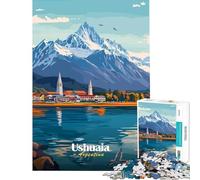 Puzzle da 1000 pezzi per adulti paesaggio di Ushuaia Argentina gioco educativo gioco intellettuale regalo di compleanno sfida impegnativa (dimensioni 50x75cm)