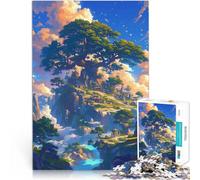 Puzzle da 1000 pezzi per adulti Paesaggio di villaggio isolato Vacanza a casa: uccidere il tempo Lista dei desideri con Babbo Natale 52x38cm