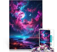 Puzzle da 1000 pezzi per adulti Paesaggio fantastico sulla spiaggia Gioco impegnativo con pezzi completamente interconnessi di forma casuale 38x26cm
