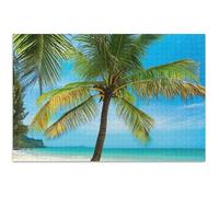 Puzzle da 1000 pezzi per adulti paesaggio floreale personalizzato divertimento Prime puzzle spiaggia palma regali per gioco elefante bianco, 75 x 50 cm