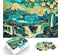 Puzzle da 1000 pezzi per adulti Paesaggio forestale astratto Giocattoli Giochi Educativi Antistress con poster abbinato e foglio di quiz 38x26cm