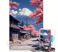 Puzzle da 1000 pezzi per adulti,paesaggio giapponese con viale dei ciliegi in fiore,ritaglio preciso,gioco rompicapo cognitivo,gioco rilassante,regalo di Natale (50x75cm)