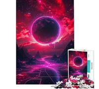 Puzzle da 1000 pezzi per adulti paesaggio lunare magia retrò divertimento a casa gioco pratico per tutta la famiglia adatto a partire dai 14 anni (38x52cm)